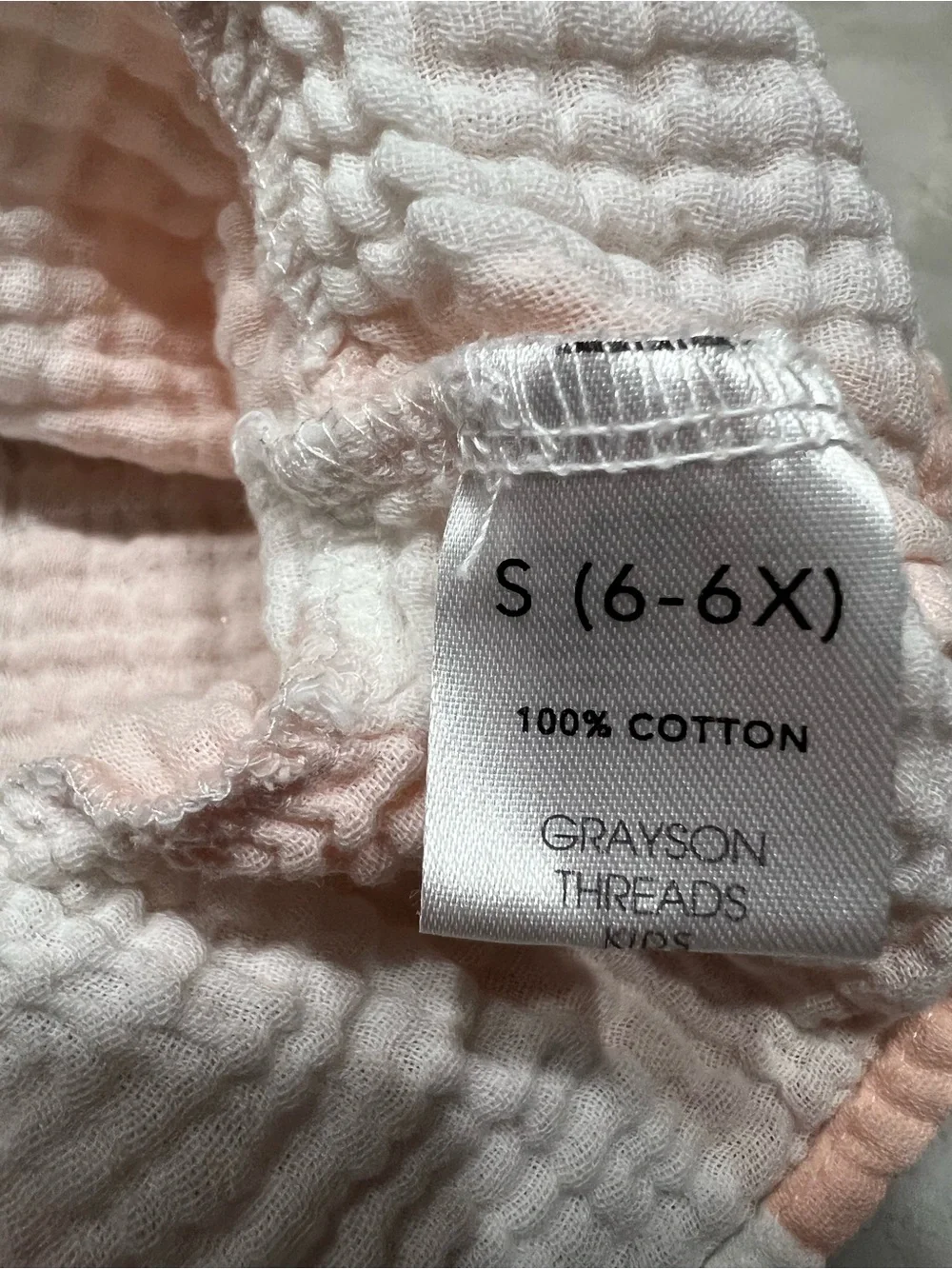 Bundle - one Grayson Threads Peach & White Layered Top & one Ribbed White Too